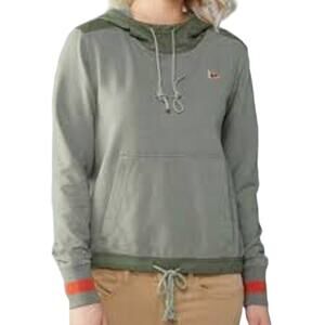 REI Co-Op Craglands Fleece Hoodie Hemp Pullover Cotton Outdoor Green Medium
